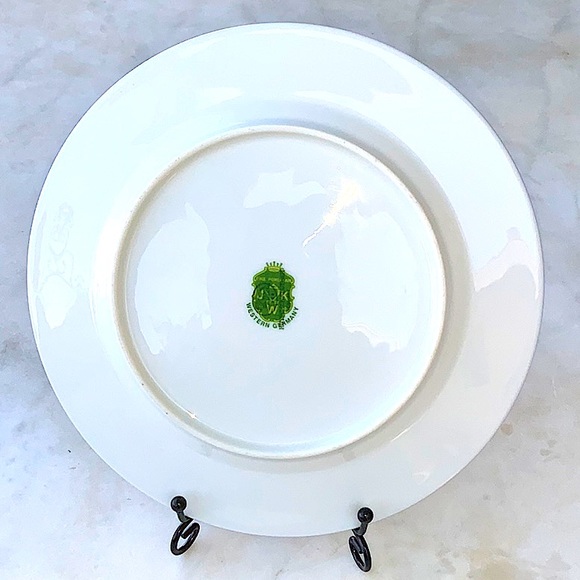 ROSENTHA-CONTINENTAL SALAD PLATE ORANGE WESTERN GERMANY PORCELAIN  7 1/2 VINTAGE - Picture 6 of 7